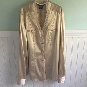 Champagne Gold WHBM Blouse